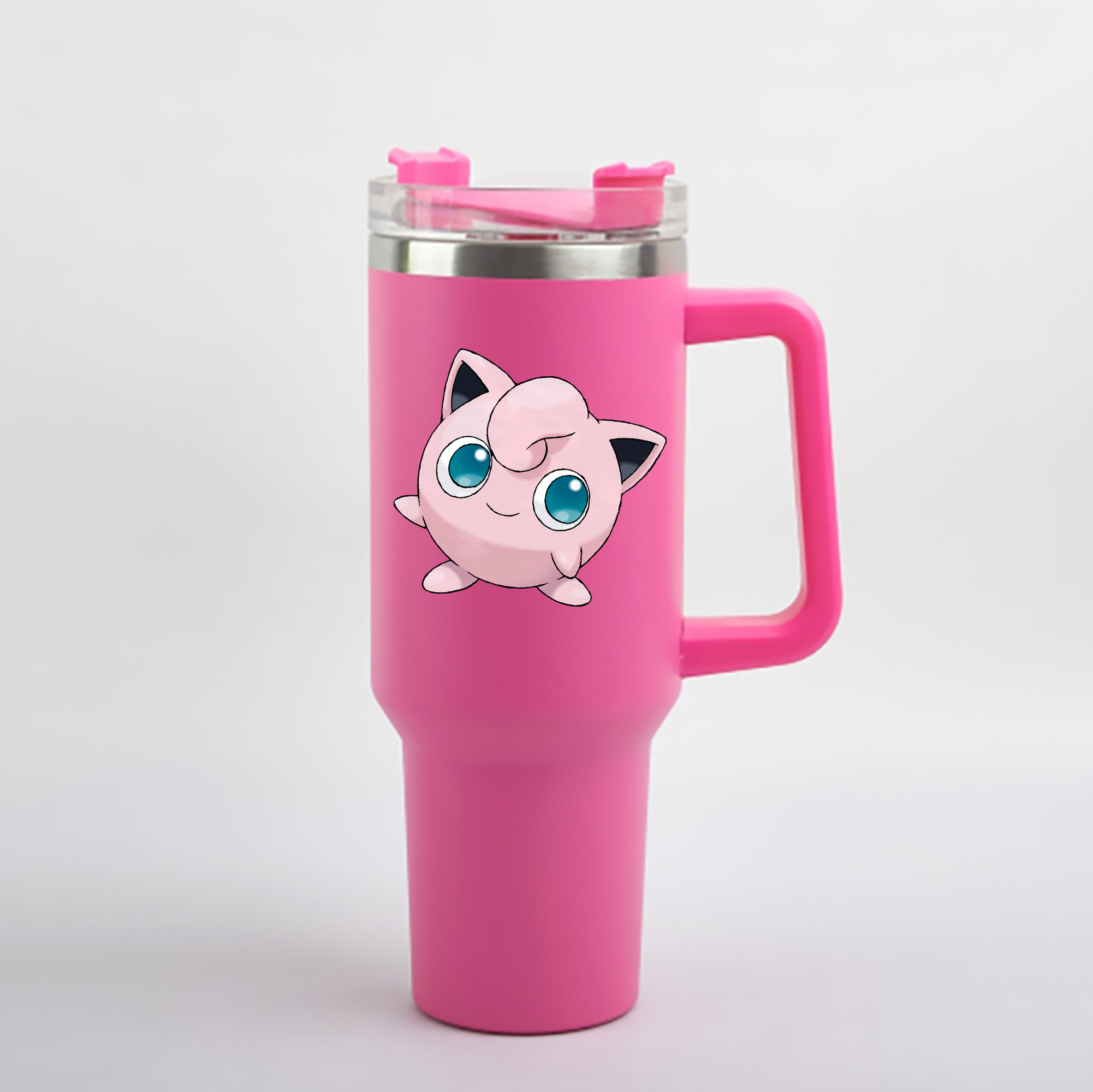 （画像用） ポケットモンスター Pokémon 1200mL車用タンブラー - クリスタルステッカー（プラスチックストロー付き）